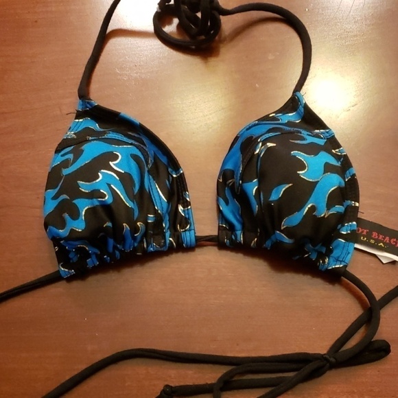 HOT Beach USA Triangle Bikini Top Small - Picture 1 of 8